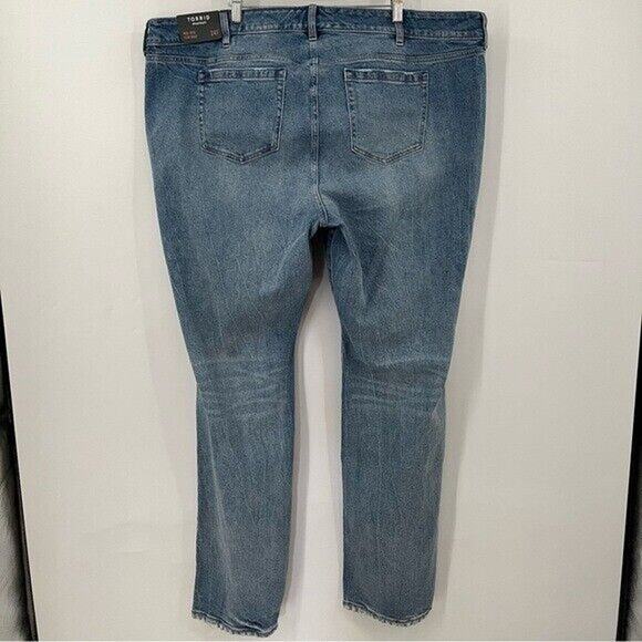 NWT Torrid 24T Slim Boot mid rise Jean Medium Wash tall long 0635 distressed - Picture 5 of 13